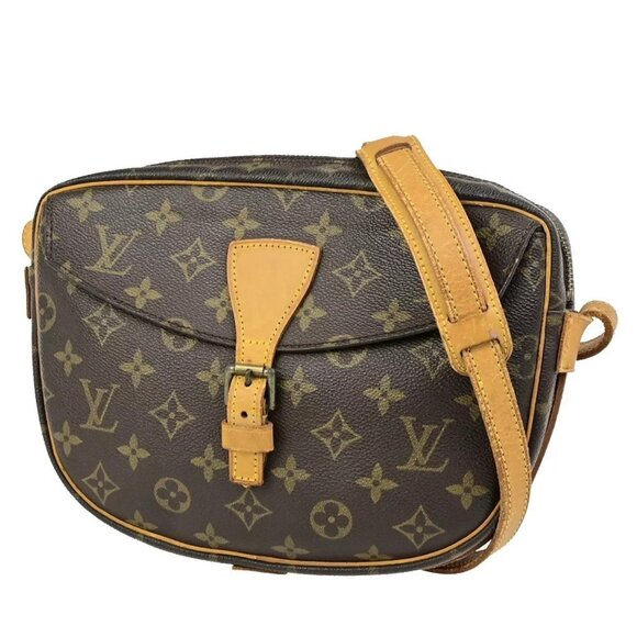 Auth LOUIS VUITTON Jeune Fille MM Shoulder Bag Monogram Leather Brown - Picture 1 of 16